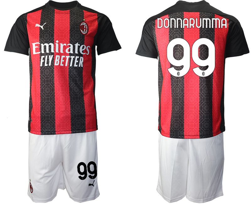 Men 2020-2021 club AC milan home #99 red Soccer Jerseys